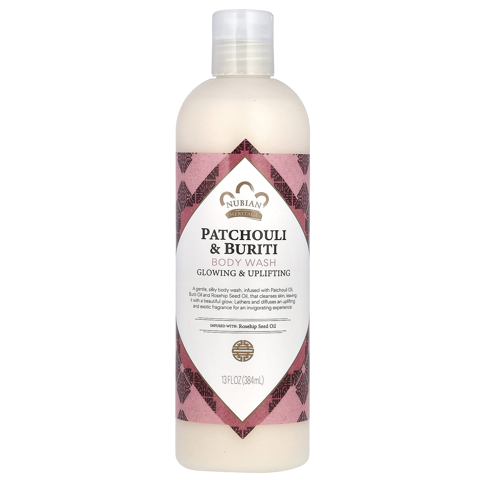 Nubian Heritage, Body Wash, Patchouli & Buriti, 13 fl oz (384 ml) - Image 1