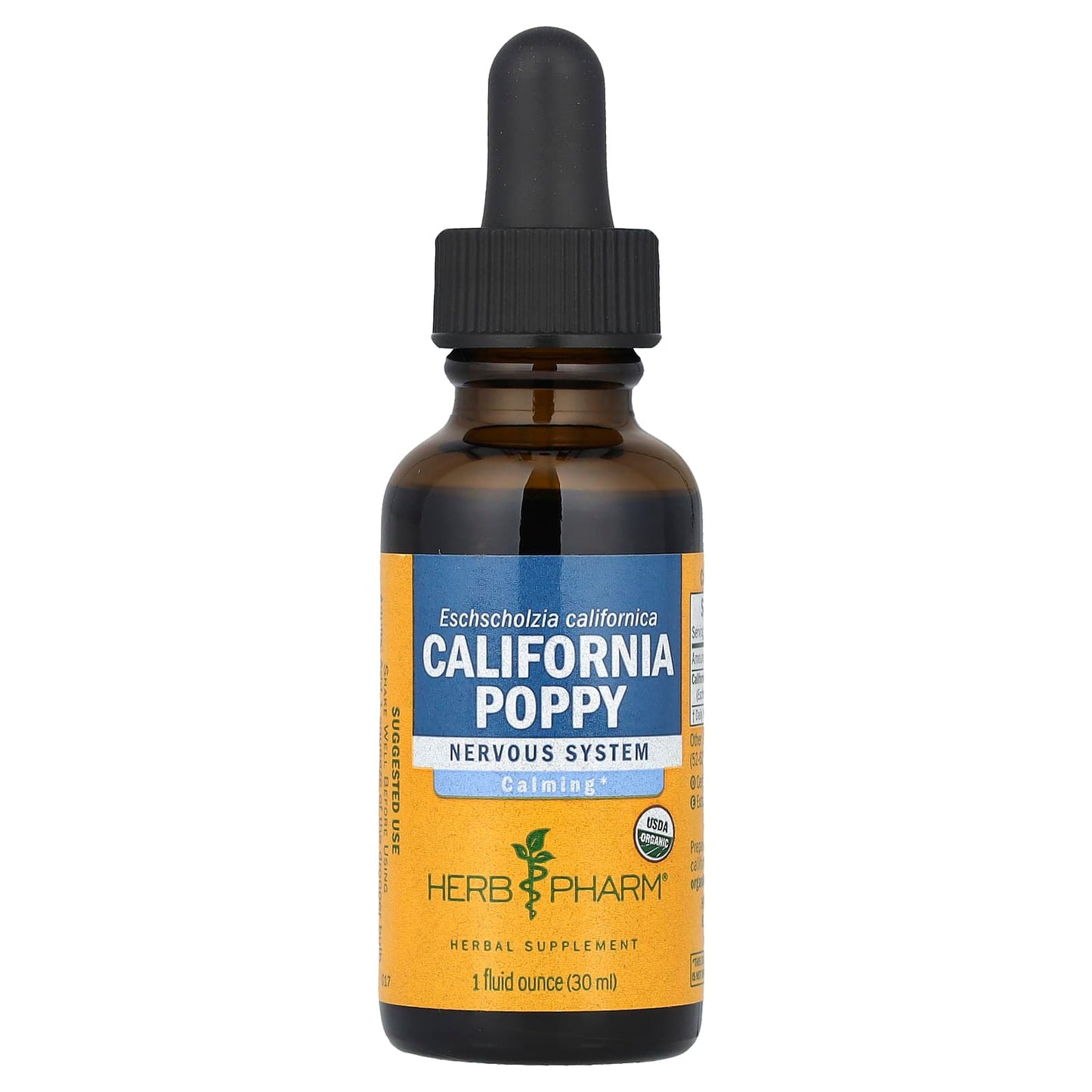 California Poppy Herbal Supplement - USDA Organic, Gluten Free - Image 1