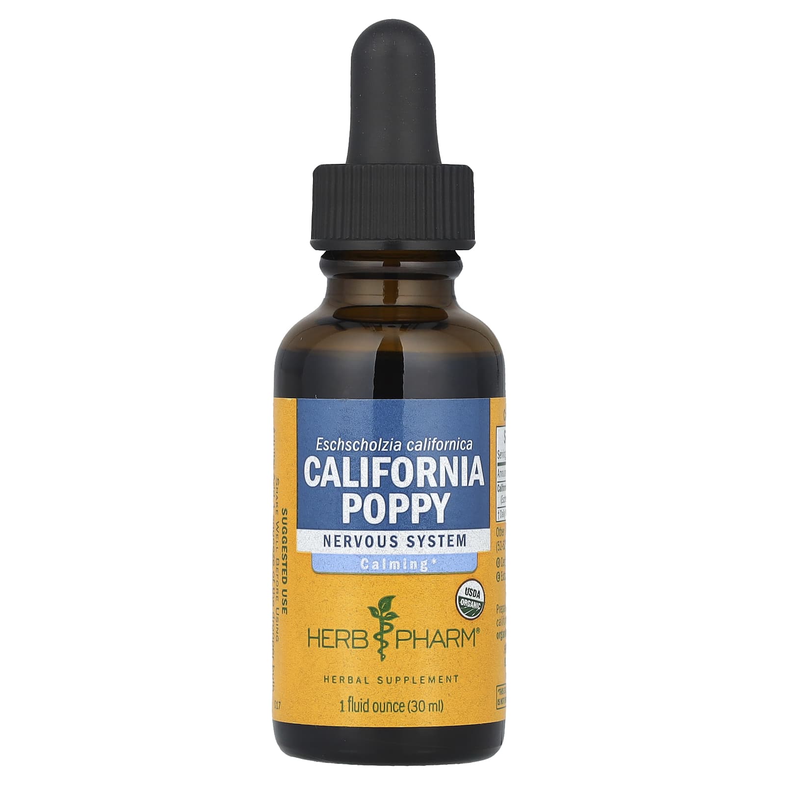 California Poppy Herbal Supplement - USDA Organic, Gluten Free - Image 1