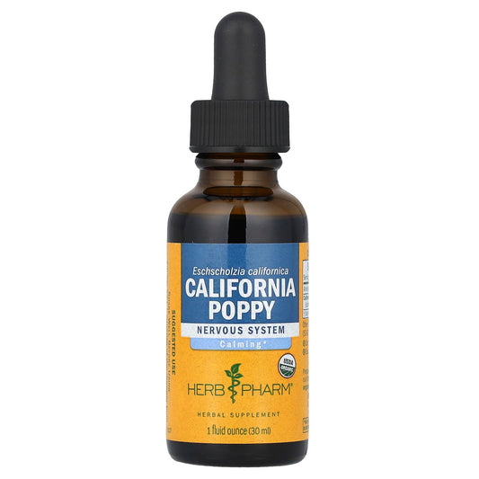 California Poppy Herbal Supplement - USDA Organic, Gluten Free - Image 1