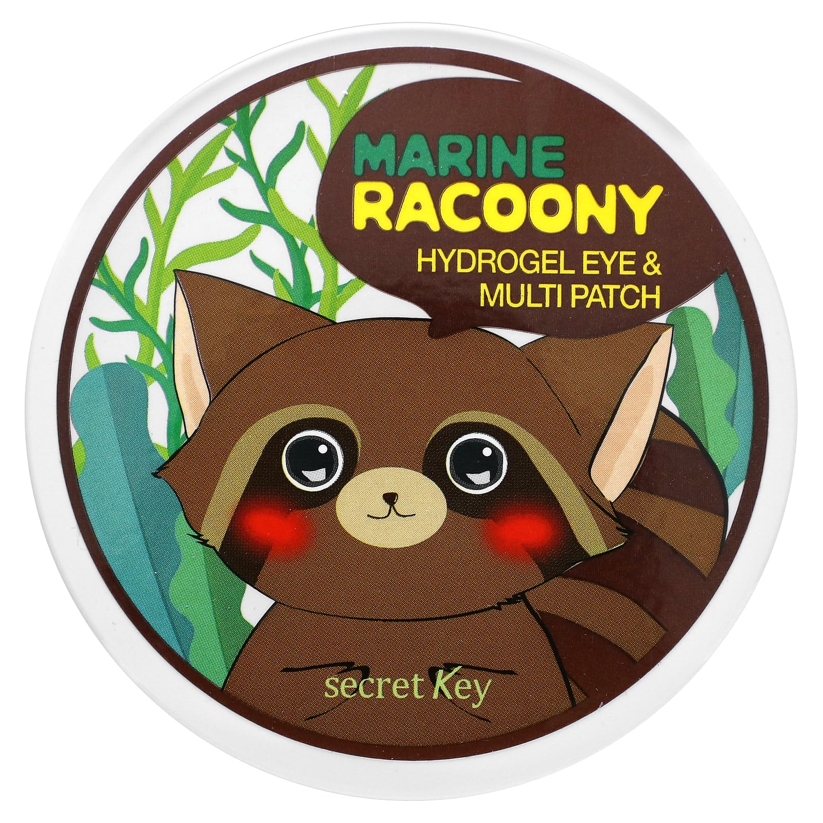 Secret Key, Marine Racoony Hydrogel Eye & Multipatch, 60 Patches, 3.17 oz (90 g) - Image 1