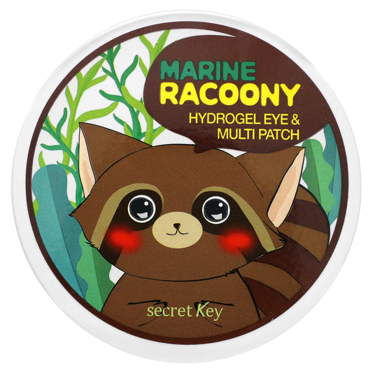 Secret Key, Marine Racoony Hydrogel Eye & Multipatch, 60 Patches, 3.17 oz (90 g) - Image 1