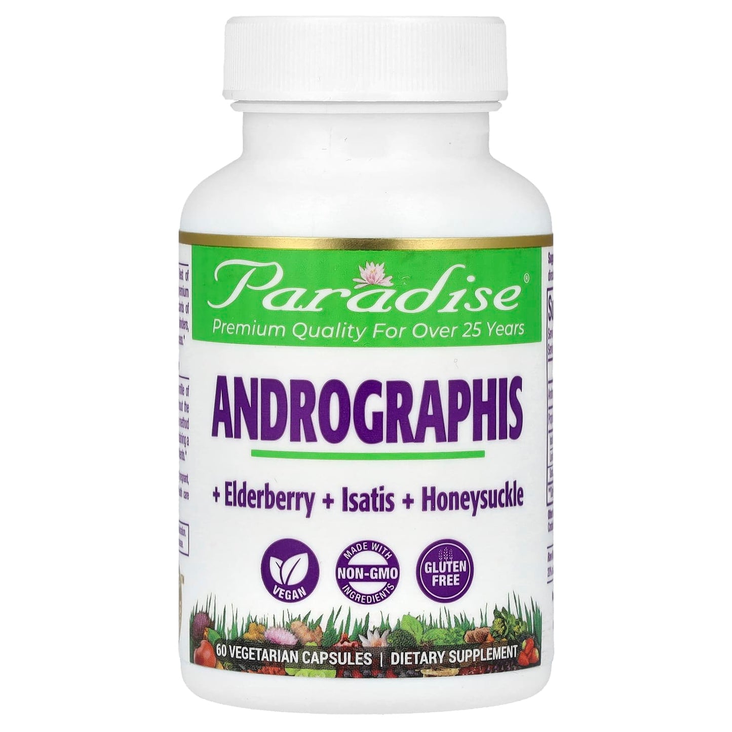 Paradise Herbs, Andrographis, 60 Vegetarian Capsules - Image 1