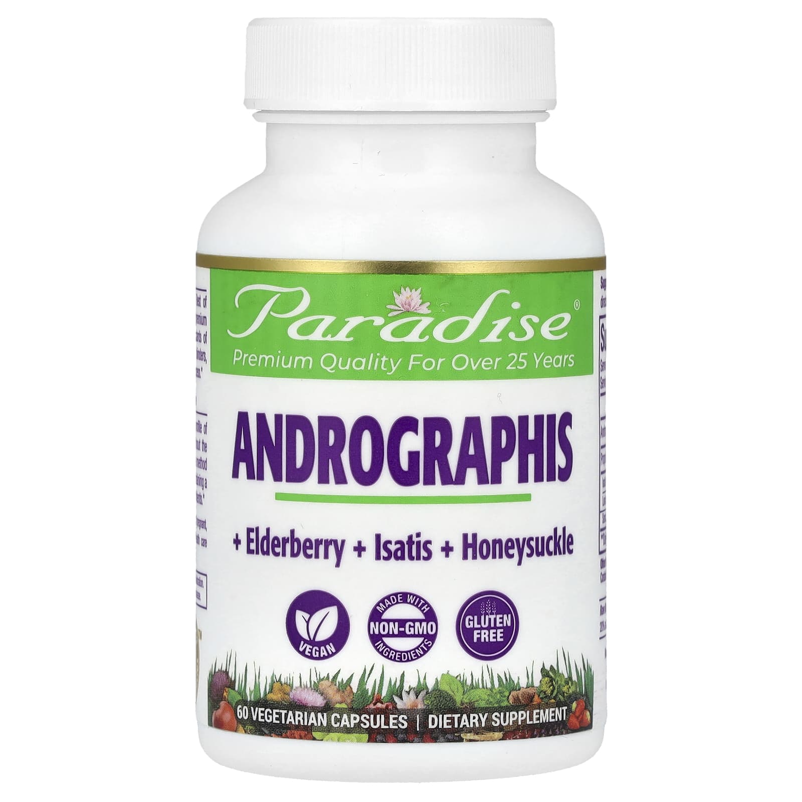 Paradise Herbs, Andrographis, 60 Vegetarian Capsules - Image 1