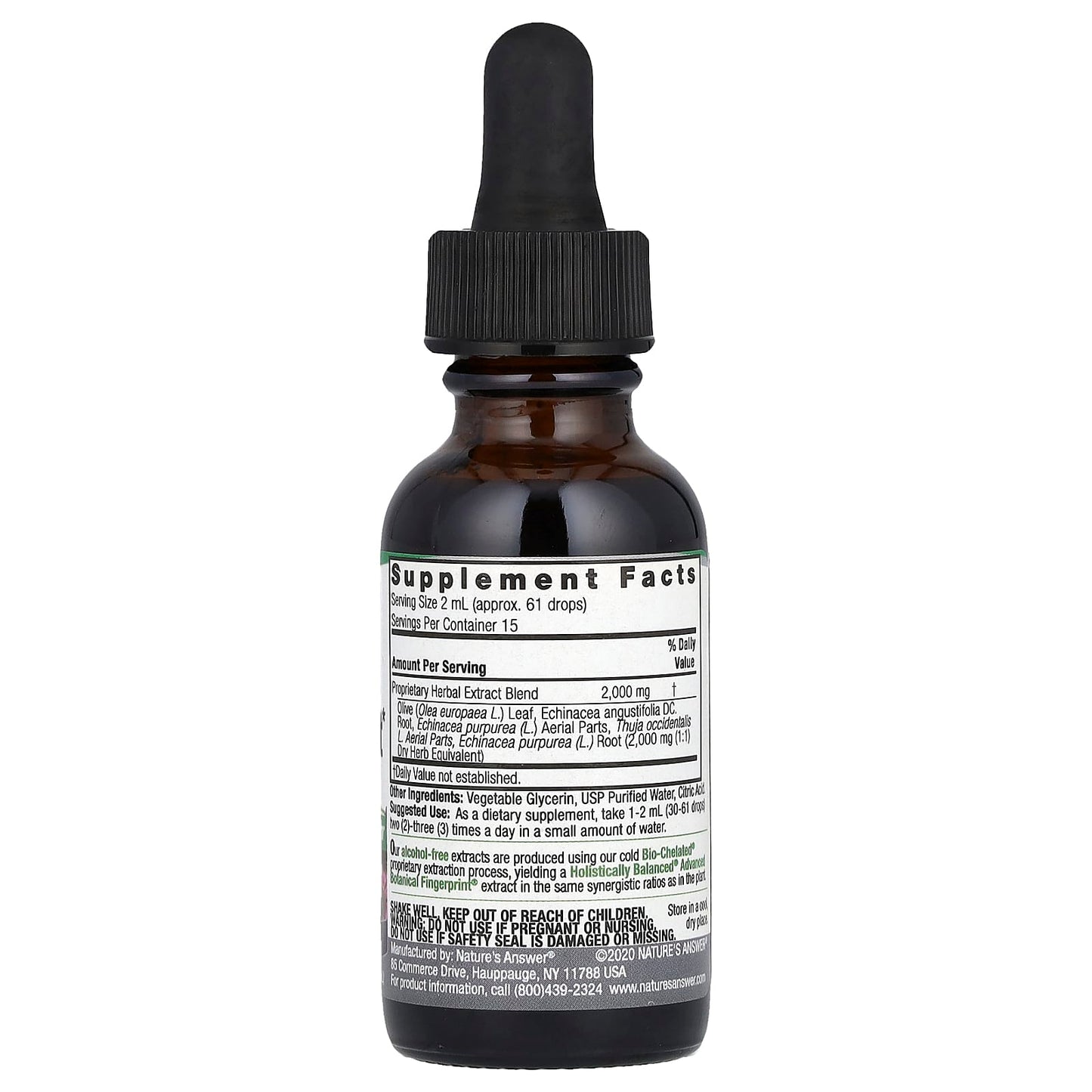 Nature's Answer, Immune Boost Herbal Blend, Alcohol-Free, 2,000 mg , 1 fl oz (30 ml) - Image 2