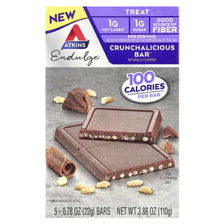 Low-Carb Atkins Endulge Crunch Bars, 5-Count, 100 Calories
