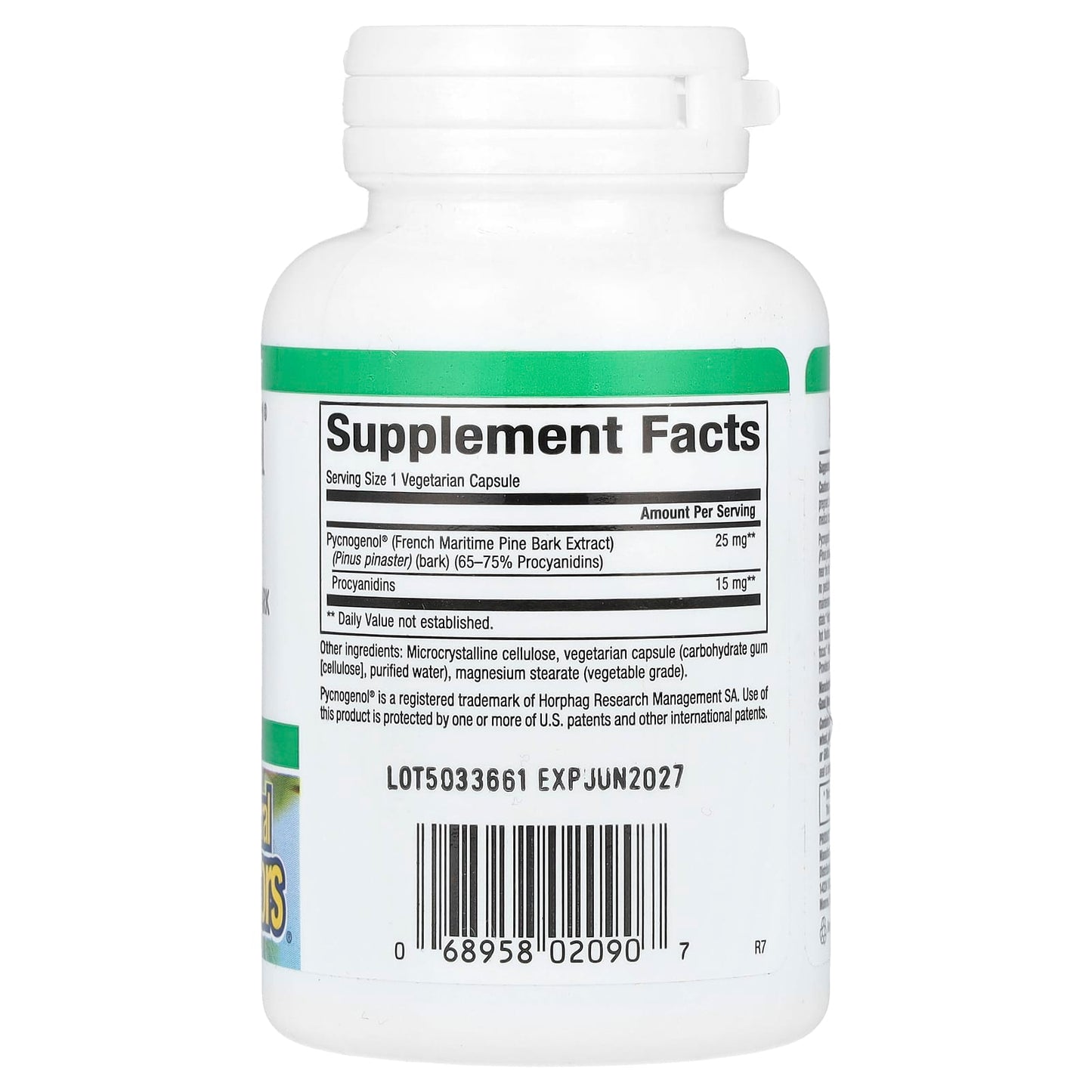 Natural Factors, Pycnogenol, 25 mg, 60 Vegetarian Capsules - Image 2