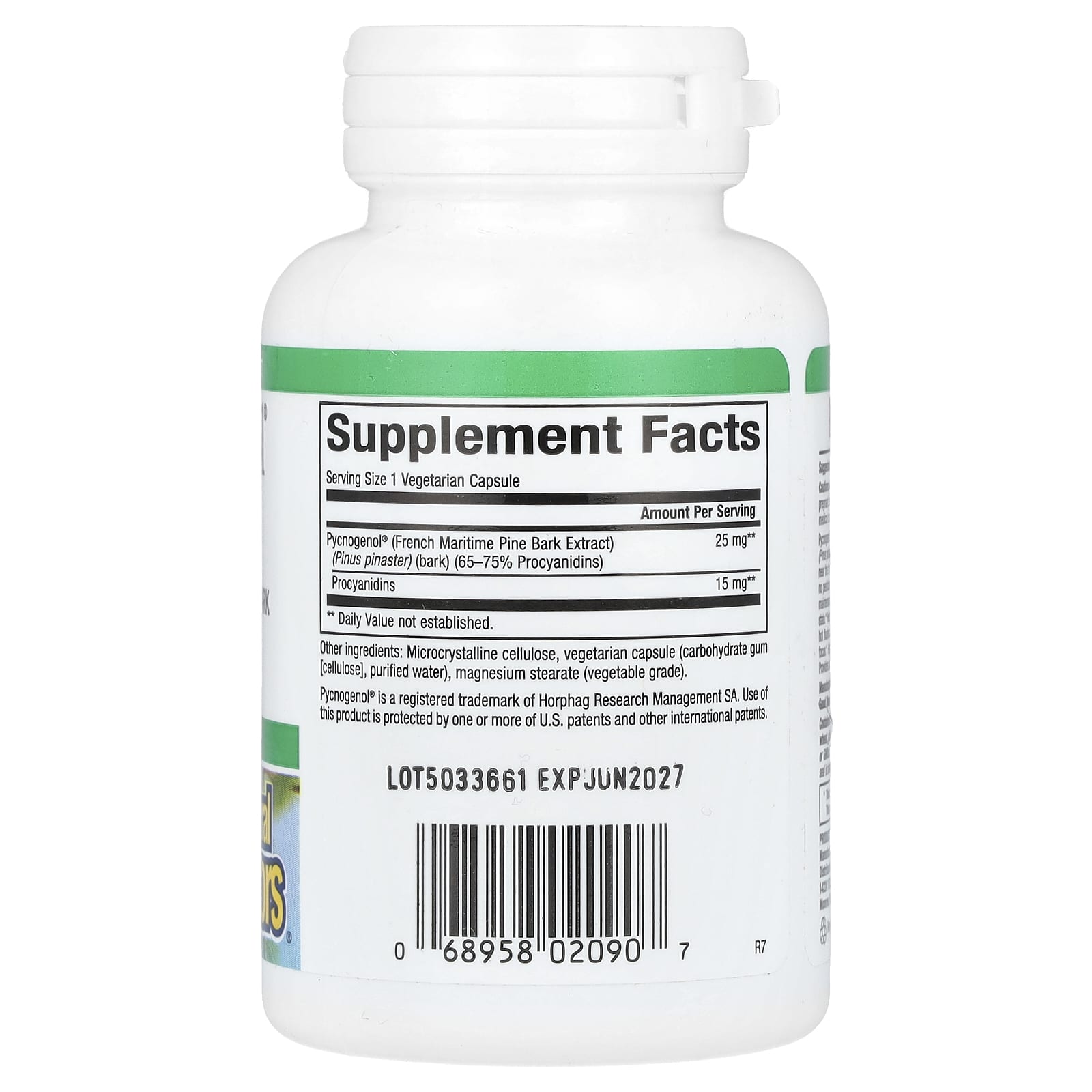 Natural Factors, Pycnogenol, 25 mg, 60 Vegetarian Capsules - Image 2