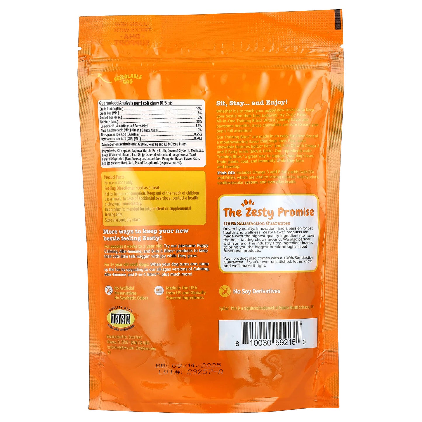 Zesty Paws, All-In-One Training Bites, For Dogs, All Ages, Bacon, 8 oz (226 g) - Image 2