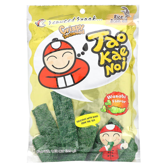 Tao Kae Noi, Crispy Seaweed Snack, Wasabi, 1.12 oz (32 g) - Image 1