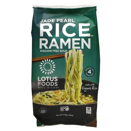 Lotus Foods, Jade Pearl Rice Ramen, Wakame Miso Soup, 2.8 oz (80 g) - Image 1