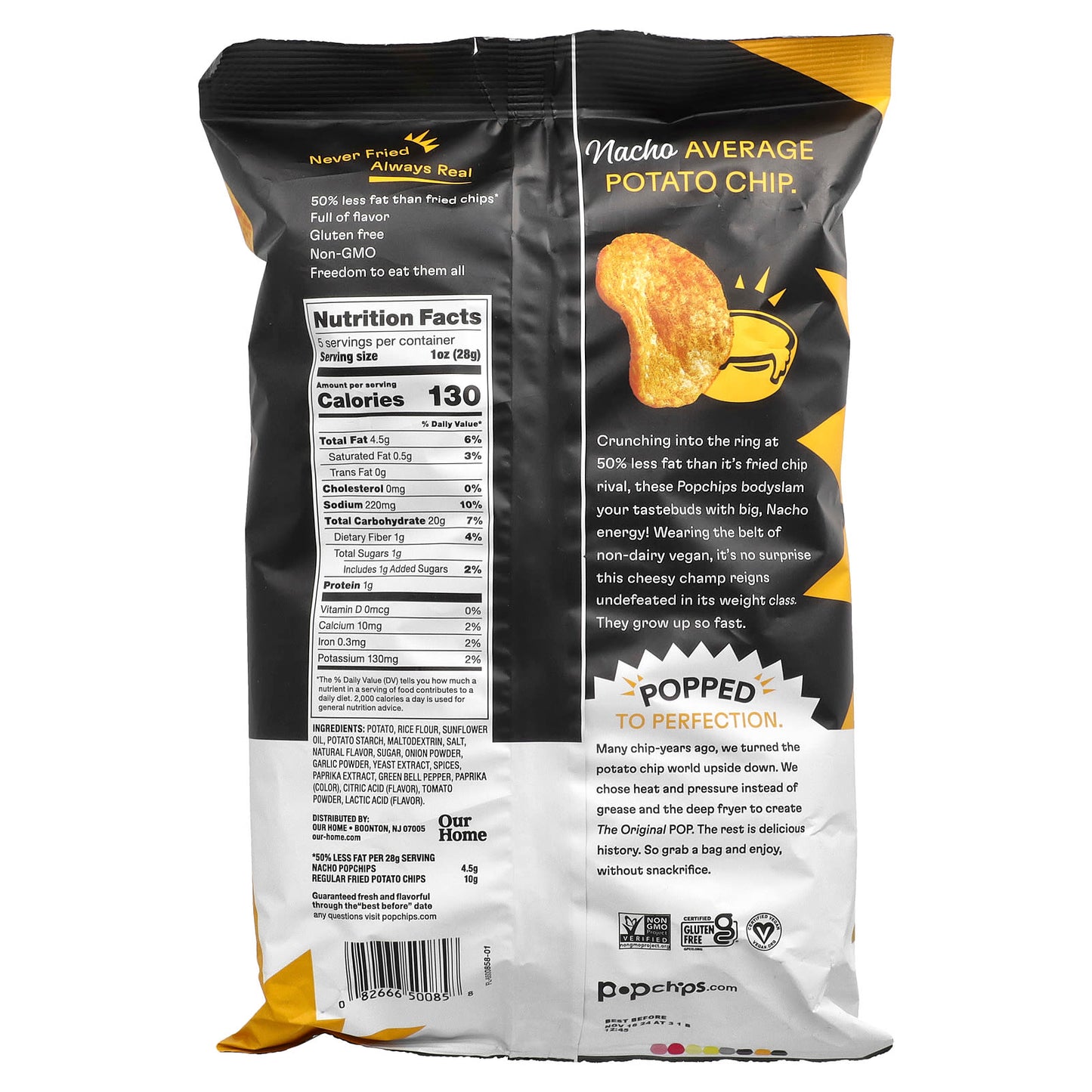 Popchips, Original, Nacho, 5 oz (142 g) - Image 2