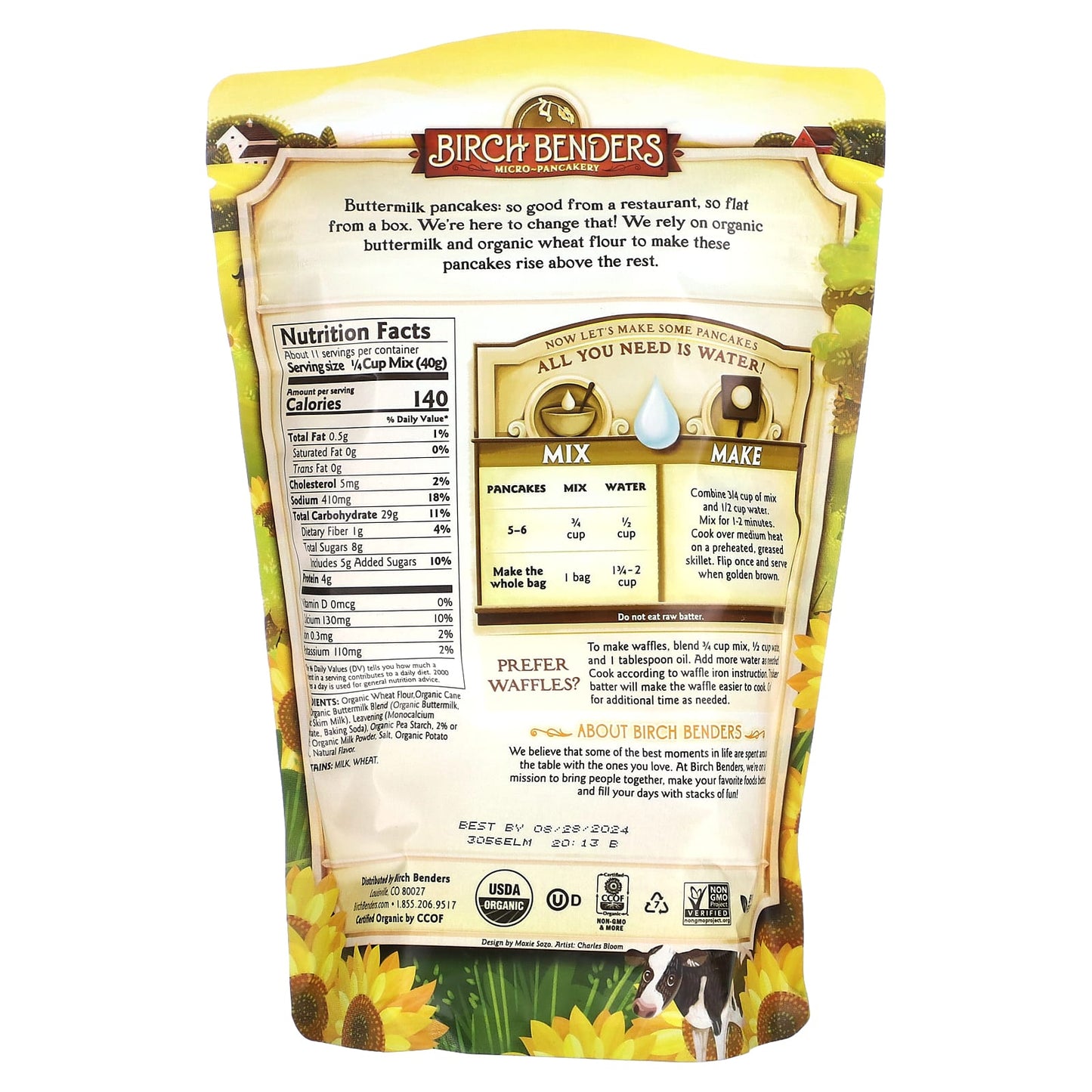 Organic Buttermilk Pancake Mix by Birch Benders - 1 lb (454 g) - Image 2