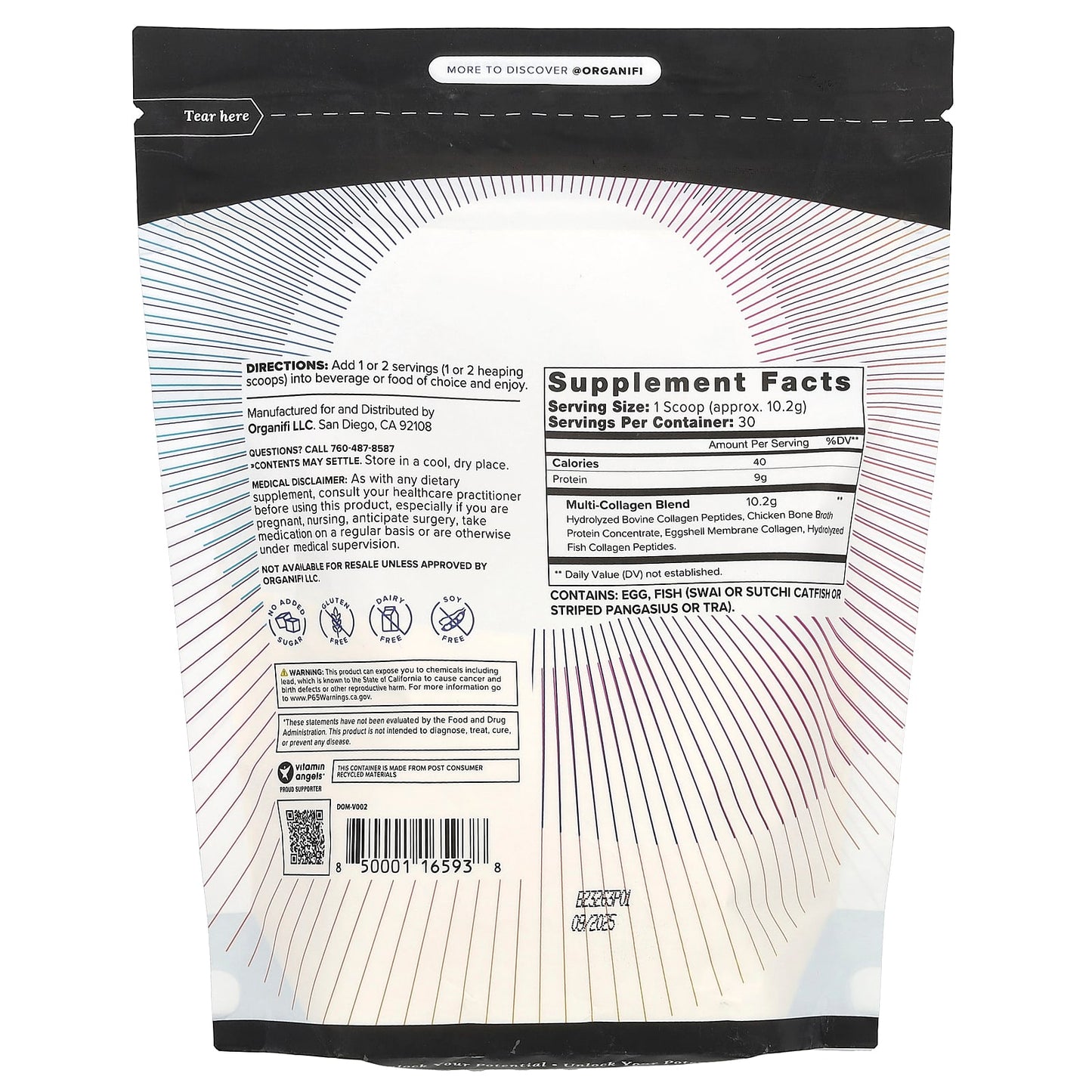Organifi, Collagen, Unflavored , 10.79 oz (306 g) - Image 2