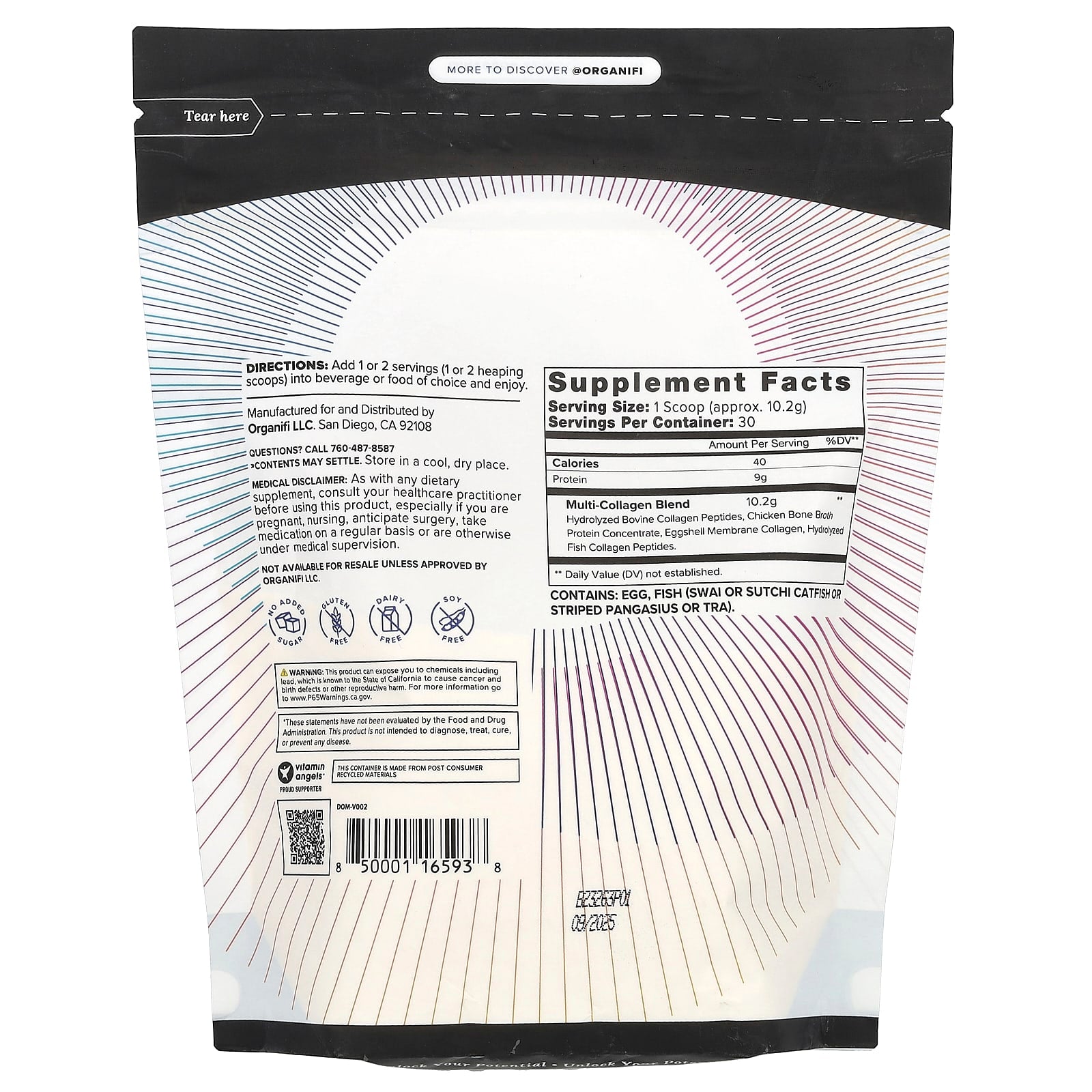 Organifi, Collagen, Unflavored , 10.79 oz (306 g) - Image 2