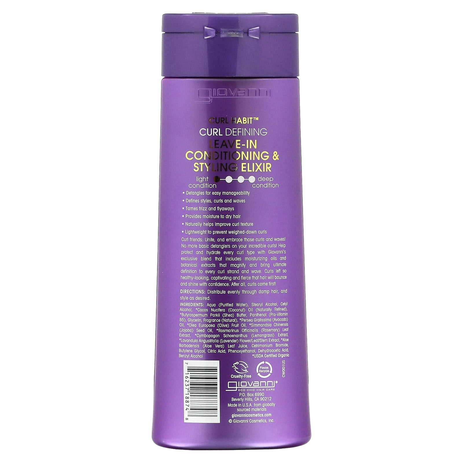 Giovanni Curl Habit Leave-In Conditioner & Styling Elixir, 8.5 fl oz - Image 2