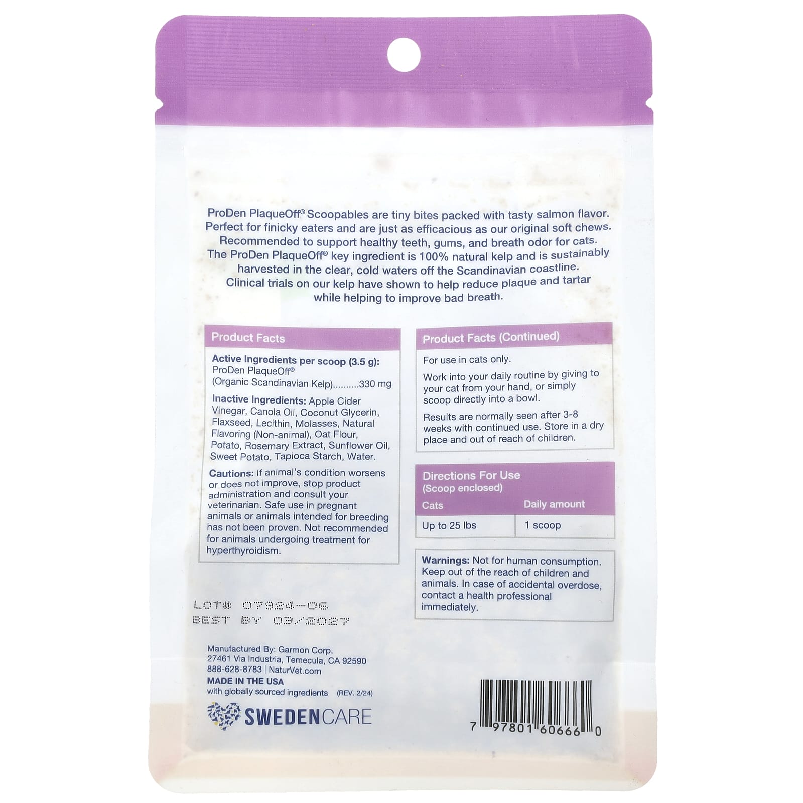 NaturVet, ProDen PlaqueOff® Scoopables, For Cats, Salmon, 5.5 oz (157.5 g) - Image 2