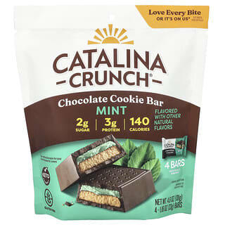 Catalina Crunch Chocolate Cookie Bar, Keto Friendly, 4 Bars