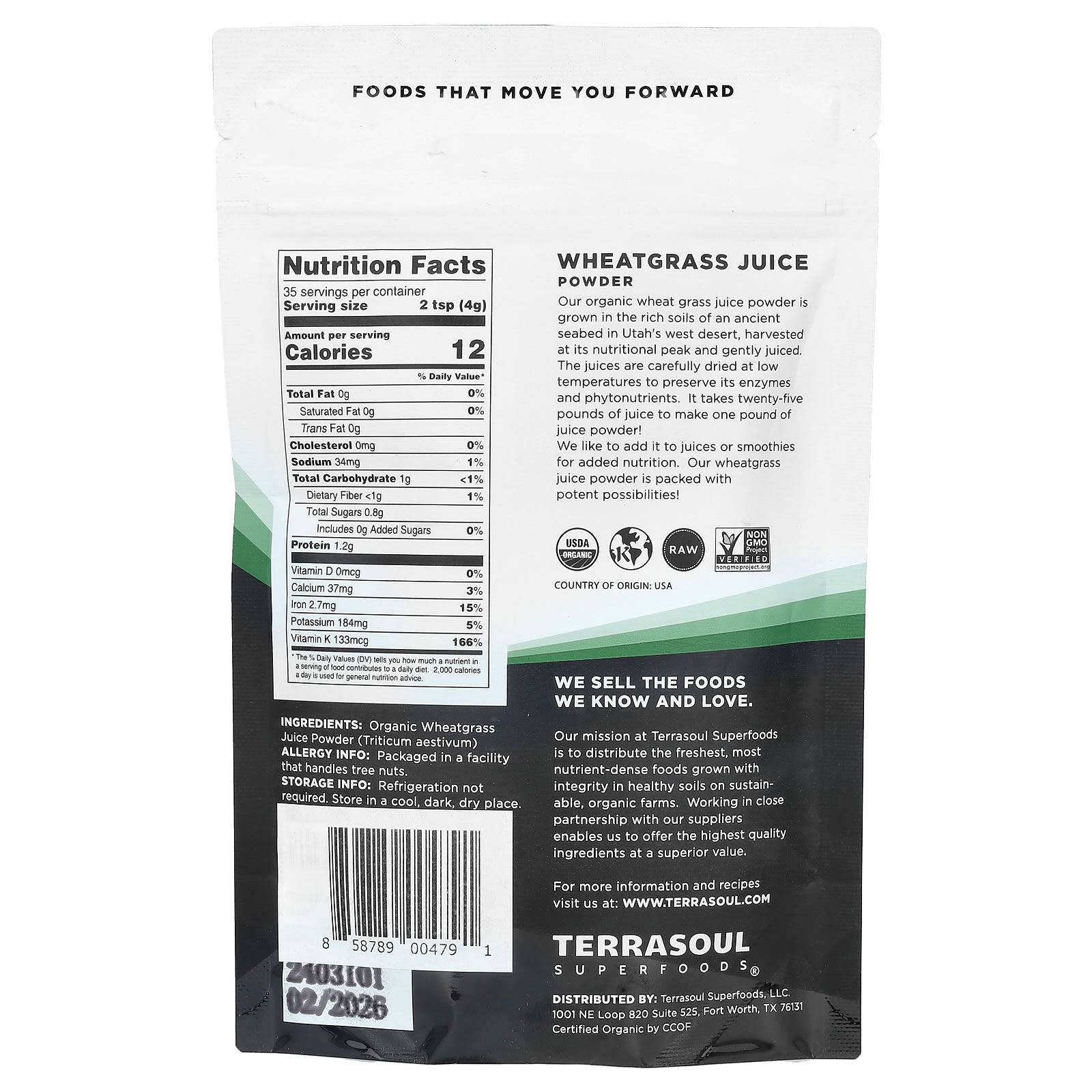 Terrasoul Superfoods, Wheat Grass Juice Powder, 5 oz (141 g) - Image 2