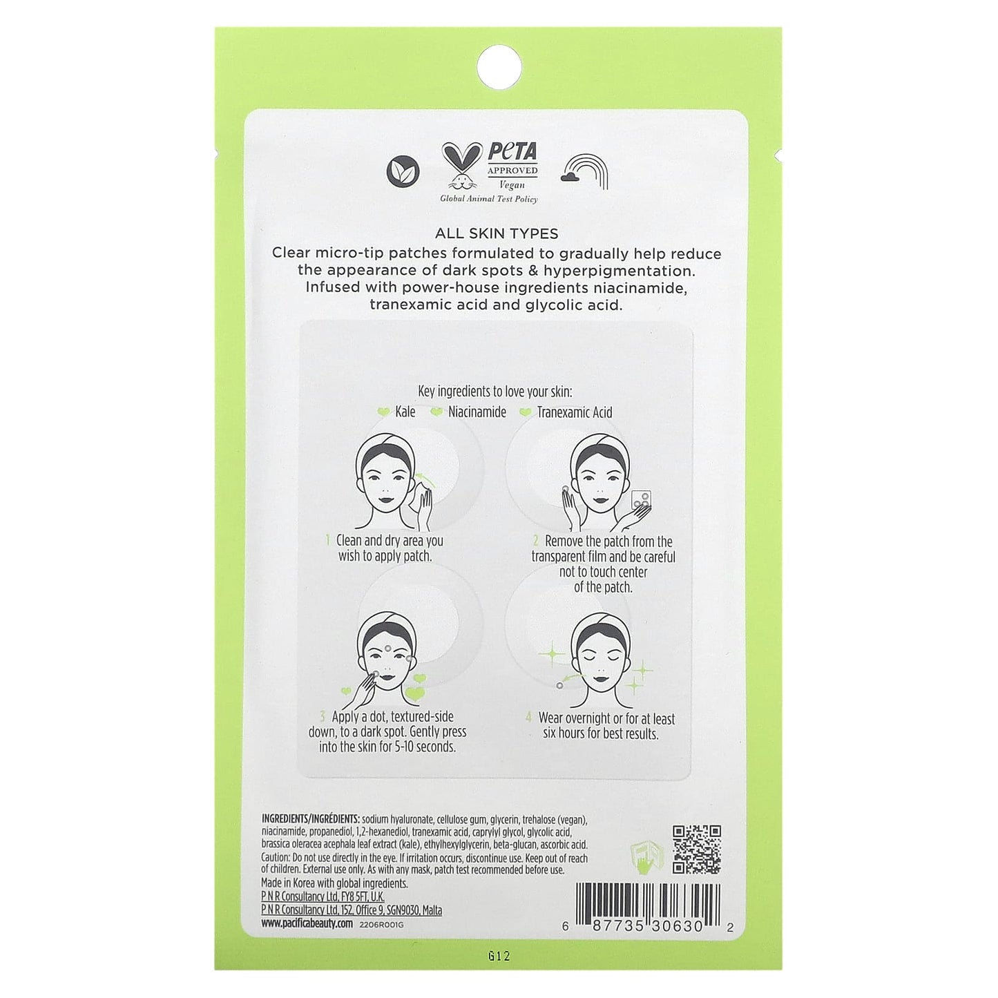 Pacifica, Kale Dissolve, Dark Spot Micropatches, 4 Microneedling Patches - Image 2