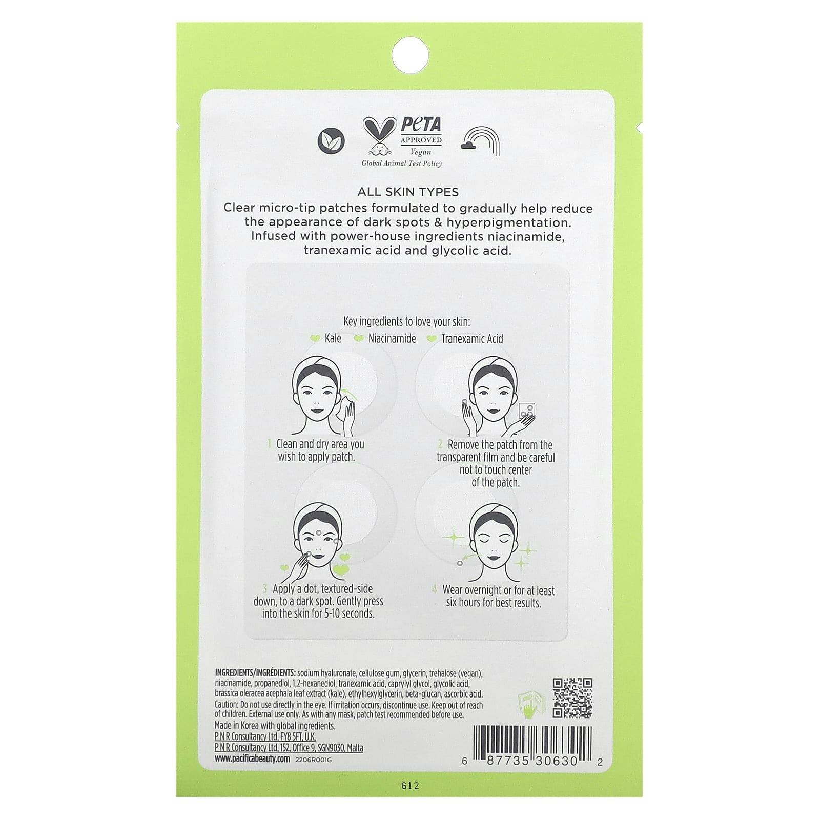 Pacifica, Kale Dissolve, Dark Spot Micropatches, 4 Microneedling Patches - Image 2