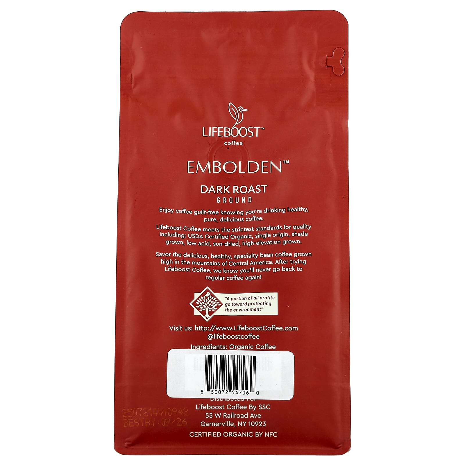 Lifeboost, Coffee, Embolden™, Ground, Dark Roast, 12 oz (340 g) - Image 2