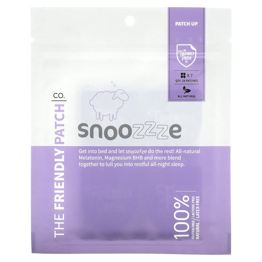 The Friendly Patch, Snoozzze, Melatonin Sleep Patch, 28 Patches - Image 1