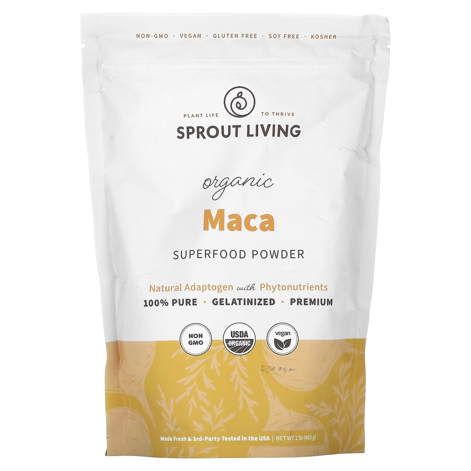 Sprout Living, Organic Maca, Superfood Powder, 1 lb (450 g) - Image 1