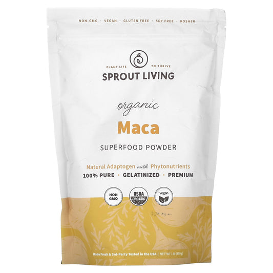 Sprout Living, Organic Maca, Superfood Powder, 1 lb (450 g) - Image 1