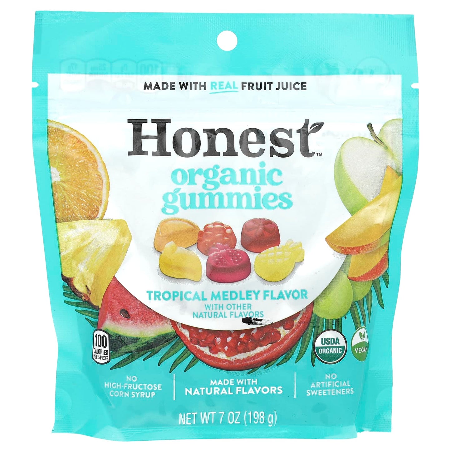 Delicious USDA Organic Gummies, Tropical Medley, 7 oz - Image 1