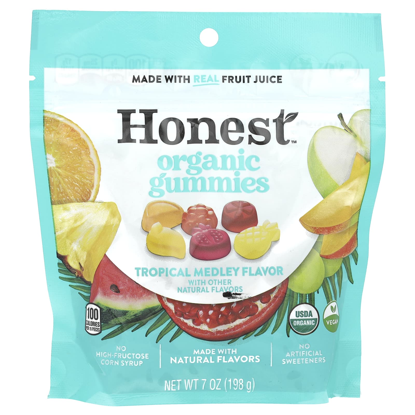 Delicious USDA Organic Gummies, Tropical Medley, 7 oz - Image 1