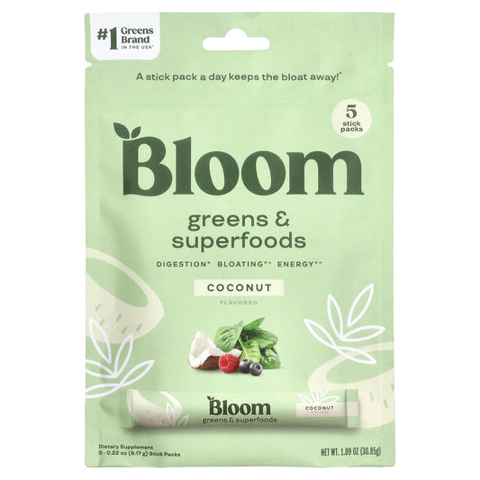 Boost Energy & Digestion with Bloom Greens & Superfoods Coconut Sticks - Image 1