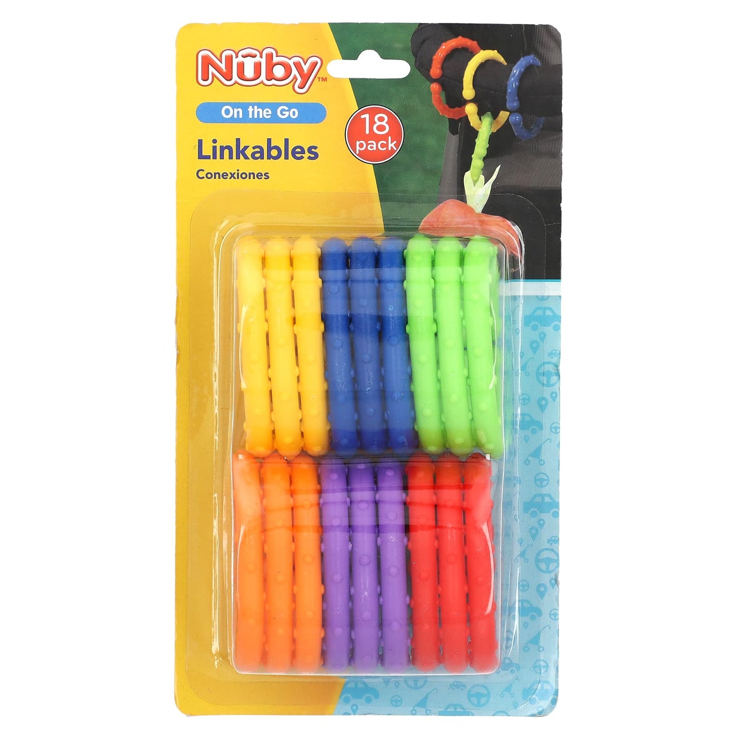 Nuby, On The Go, Linkables, 3+ Months, 18 Pack - Image 1