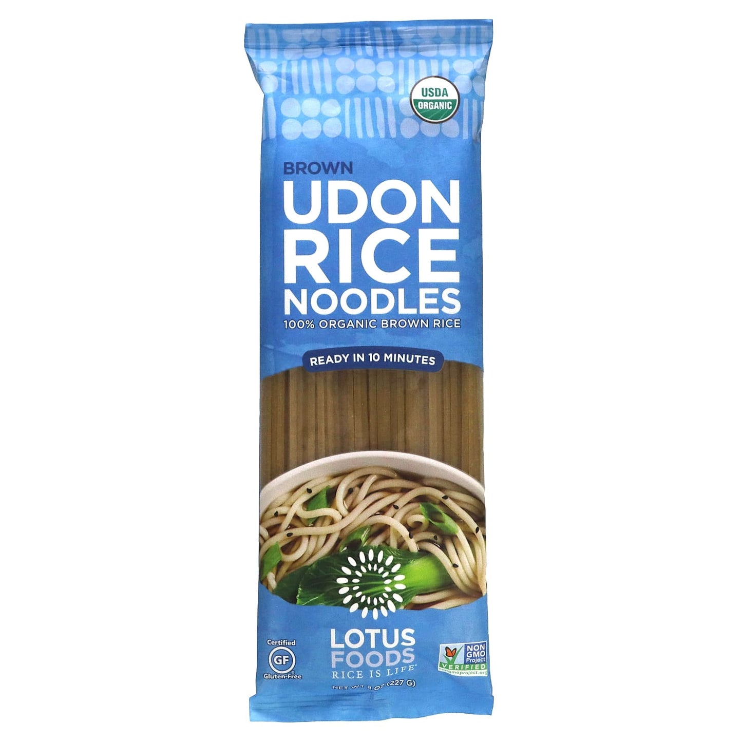 Lotus Foods, Brown Udon Rice Noodles, 8 oz (227 g) - Image 1