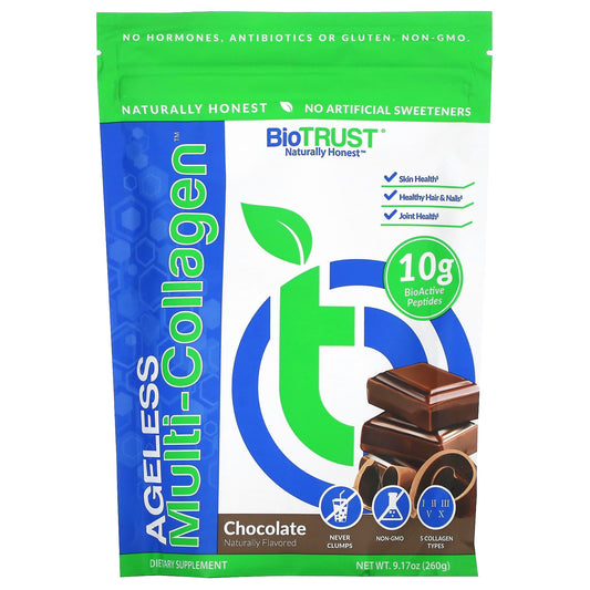 BioTRUST, Ageless Multi-Collagen®, Chocolate, 9.17 oz (260 g)