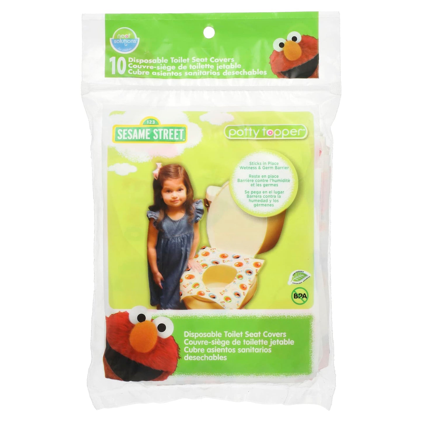 Neat Solutions, Sesame Street, Potty Topper, Disposable Toilet Seat Covers, 10 Count - Image 1