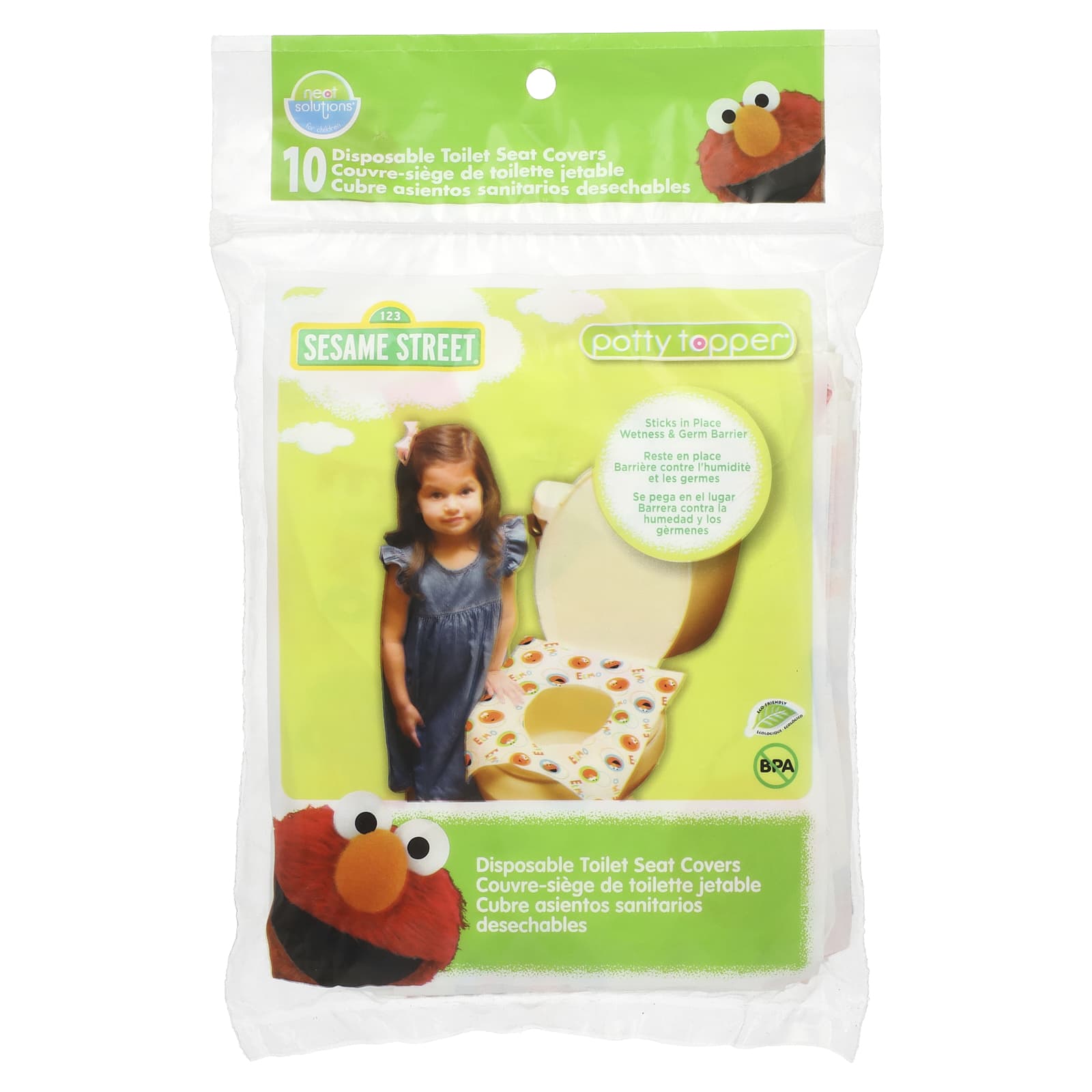 Neat Solutions, Sesame Street, Potty Topper, Disposable Toilet Seat Covers, 10 Count - Image 1