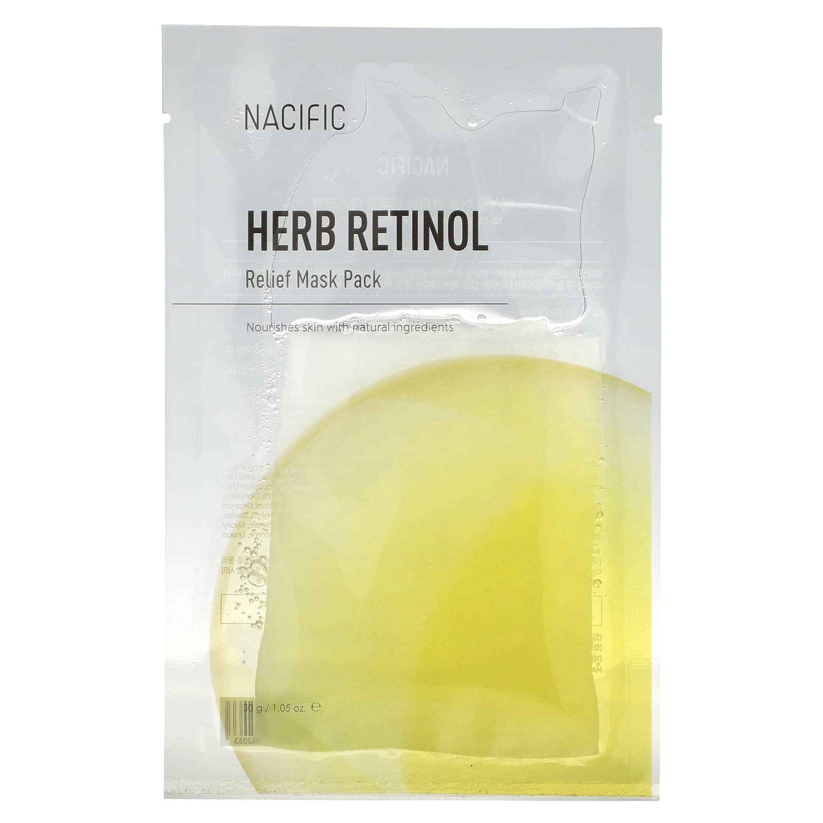 Nacific, Relief Beauty Mask Pack, Herb Retinol, 1 Sheet, 1.05 oz (30 g) - Image 1