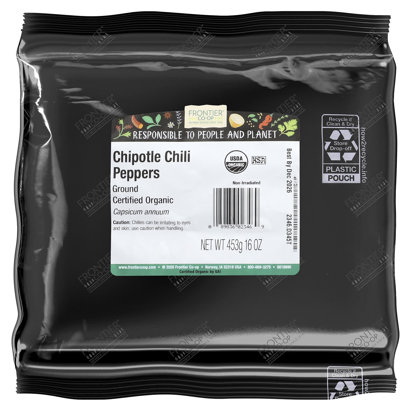 Organic Smoked Chipotle Peppers by Frontier Co-op, 16 oz - Image 2