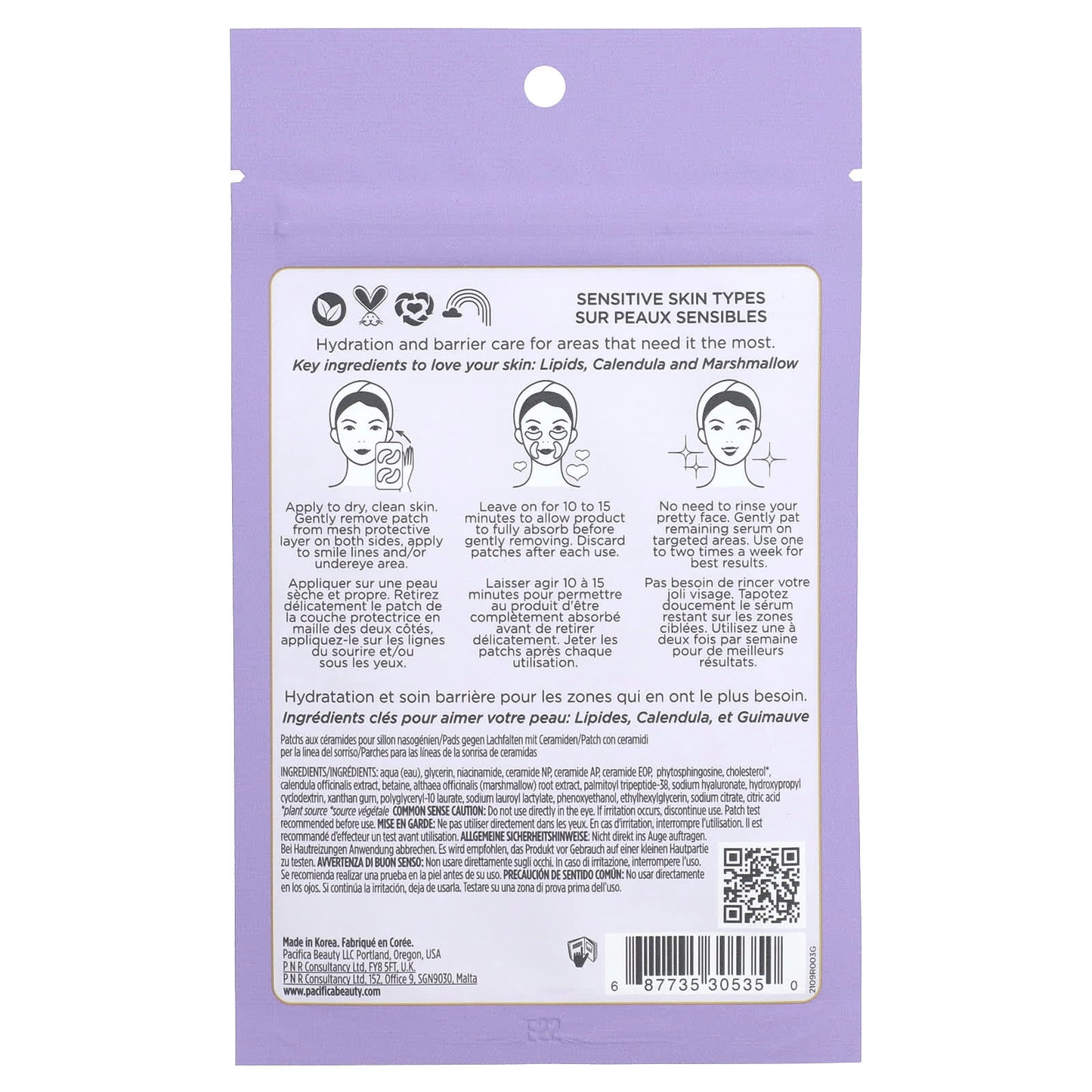 Pacifica, Vegan Ceramide, Hydration Fill Undereye & Smile Line Jelly Patches, Fragrance-Free, 4 Patches, 0.33 fl oz (10 ml) - Image 2