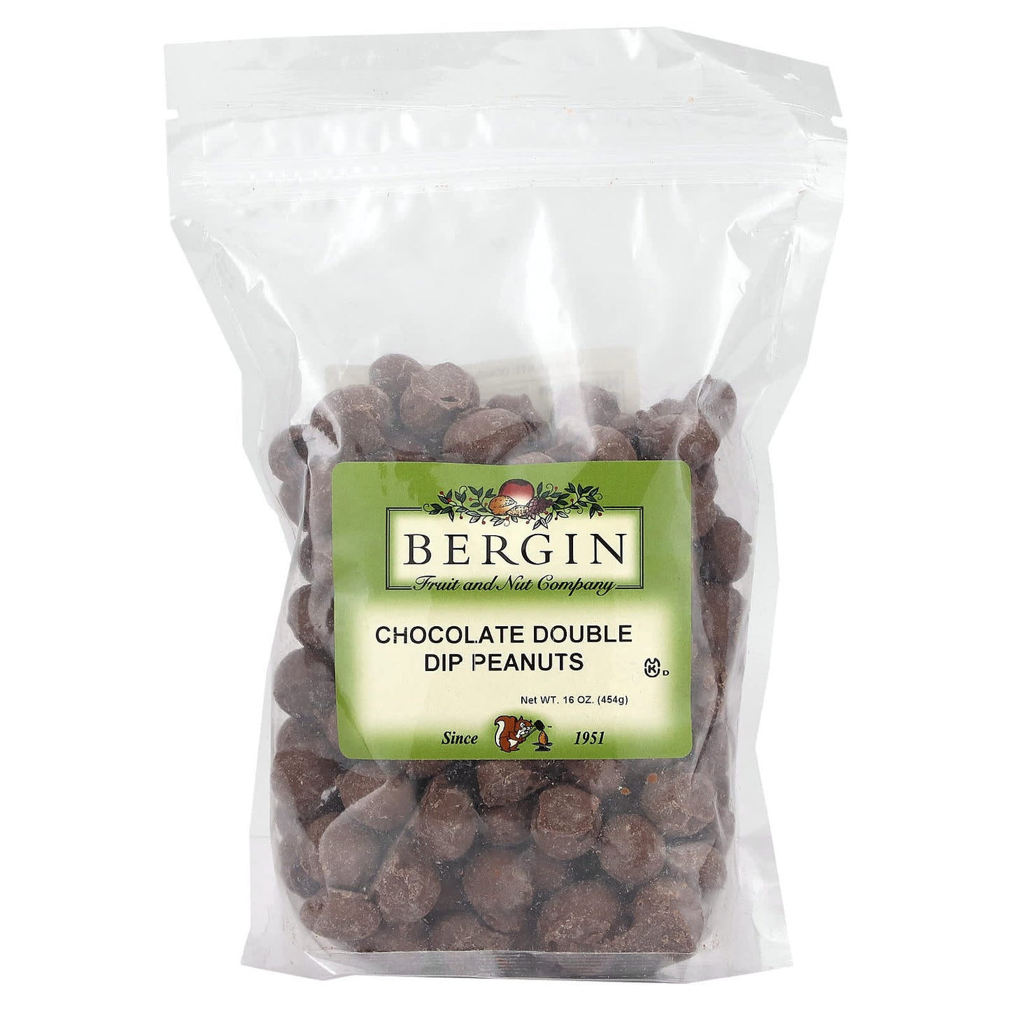 Delicious Chocolate Double Dip Peanuts by Bergin Fruit and Nut Company - 16 oz - Image 1