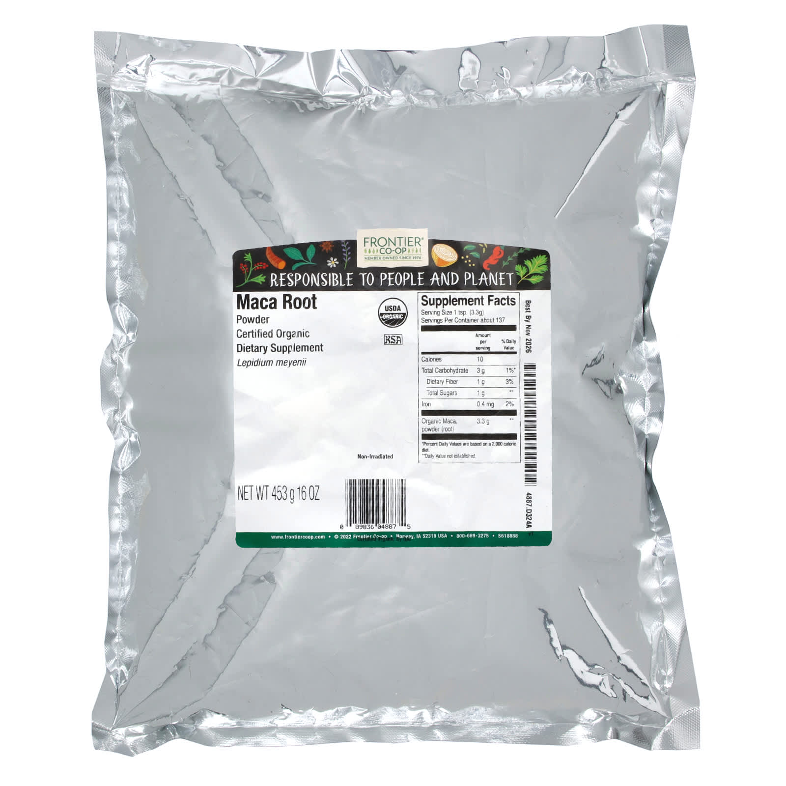 Organic Maca Root Powder for Energy & Vitality 16 oz - Image 2