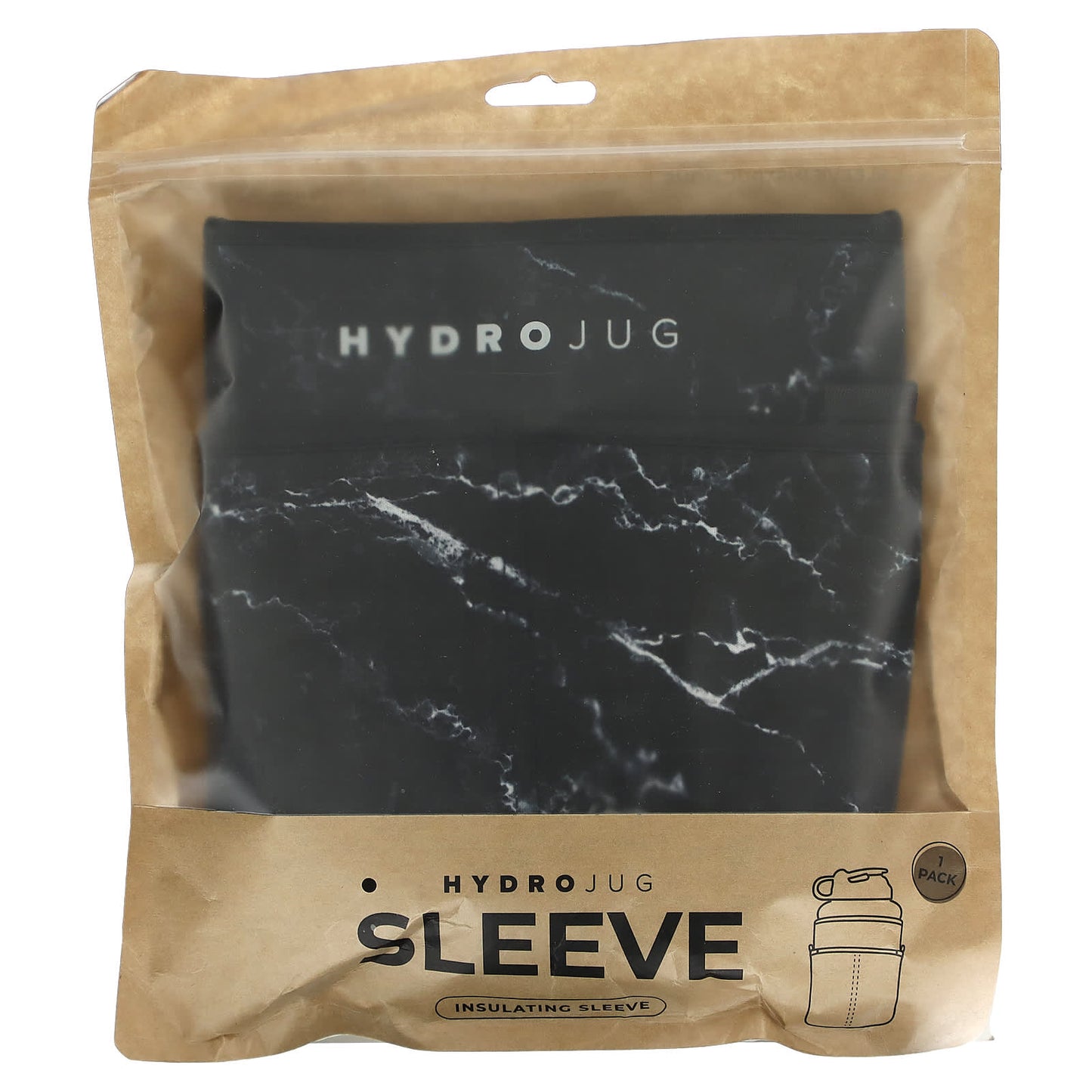 Insulated HydroJug Sleeve with Adjustable Strap - Black Marble - Image 1