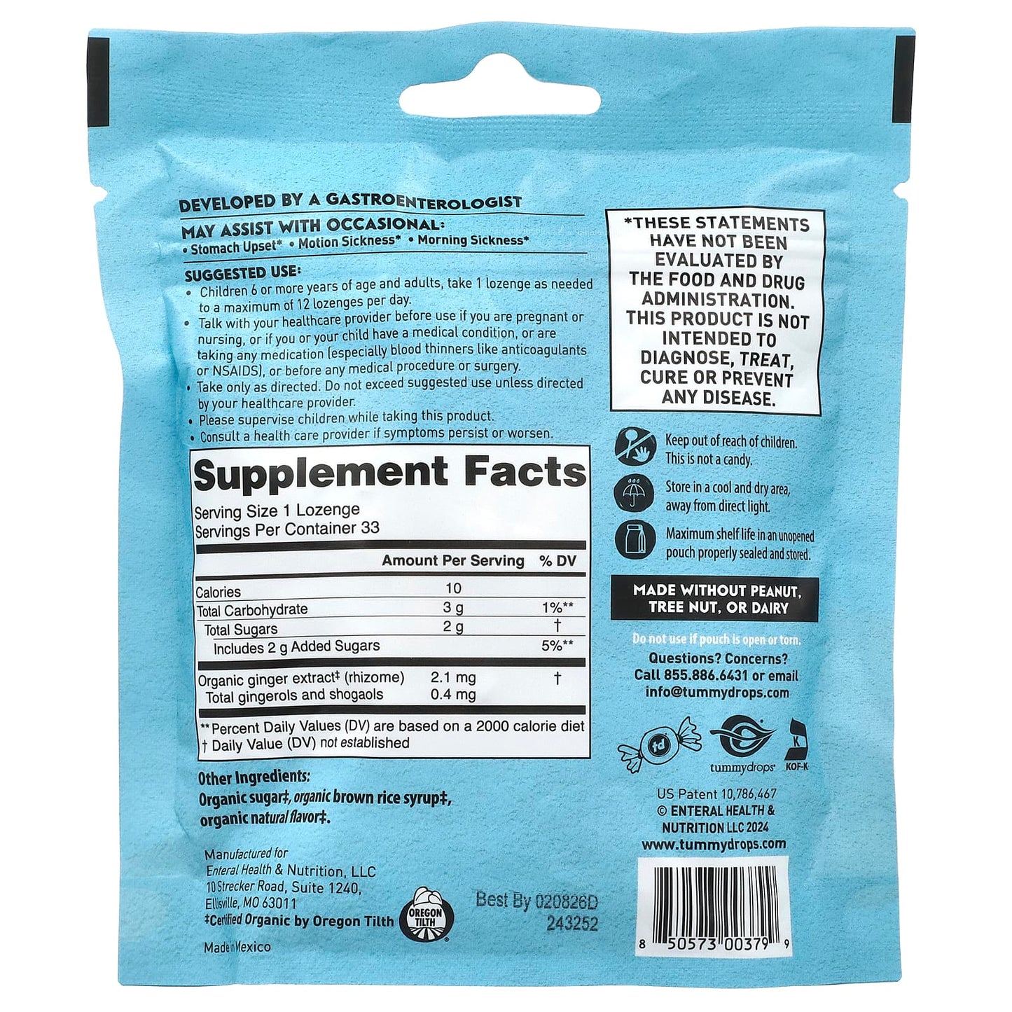 Tummydrops, Butterscotch Ginger, 33 Lozenges - Image 2