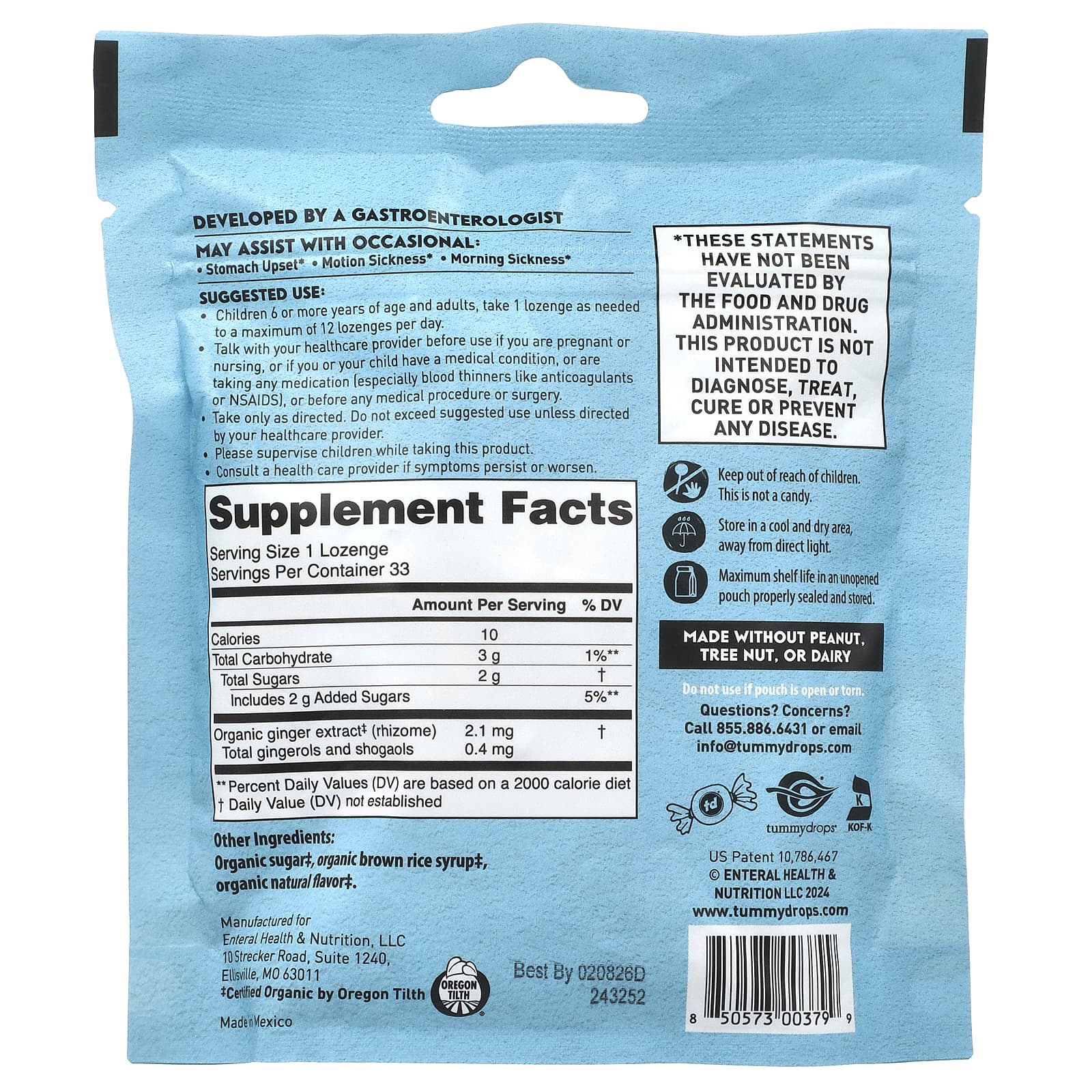 Tummydrops, Butterscotch Ginger, 33 Lozenges - Image 2
