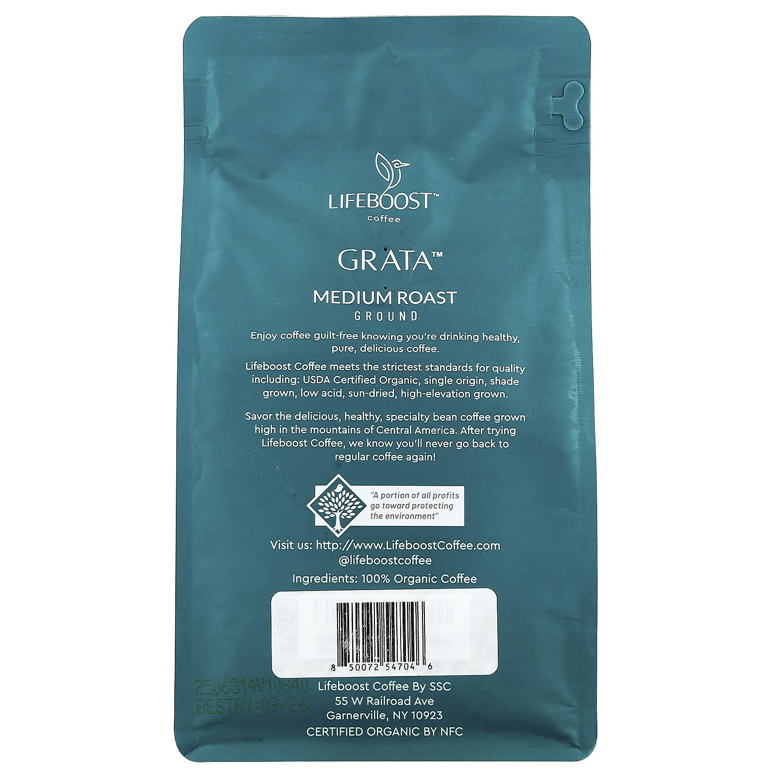 Lifeboost, Coffee, Grata™, Ground, Medium Roast, 12 oz (340 g) - Image 2