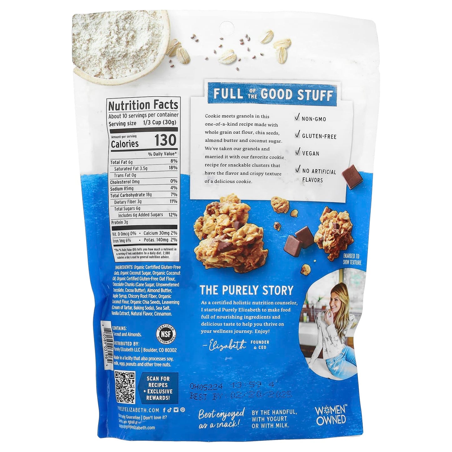 Purely Elizabeth, Cookie Granola, Chocolate Chip, 11 oz (312 g) - Image 2