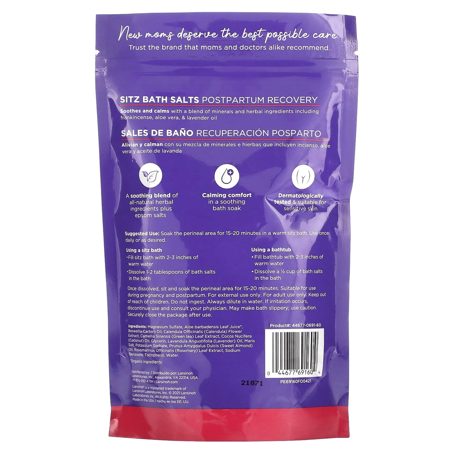 Lansinoh, Sitz Bath Salts, Pospartum Recovery, 10 oz (283 g) - Image 2