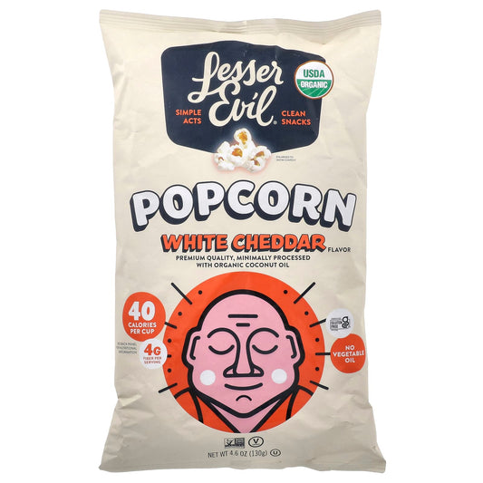 LesserEvil, Popcorn, White Cheddar , 4.6 oz (130 g) - Image 1