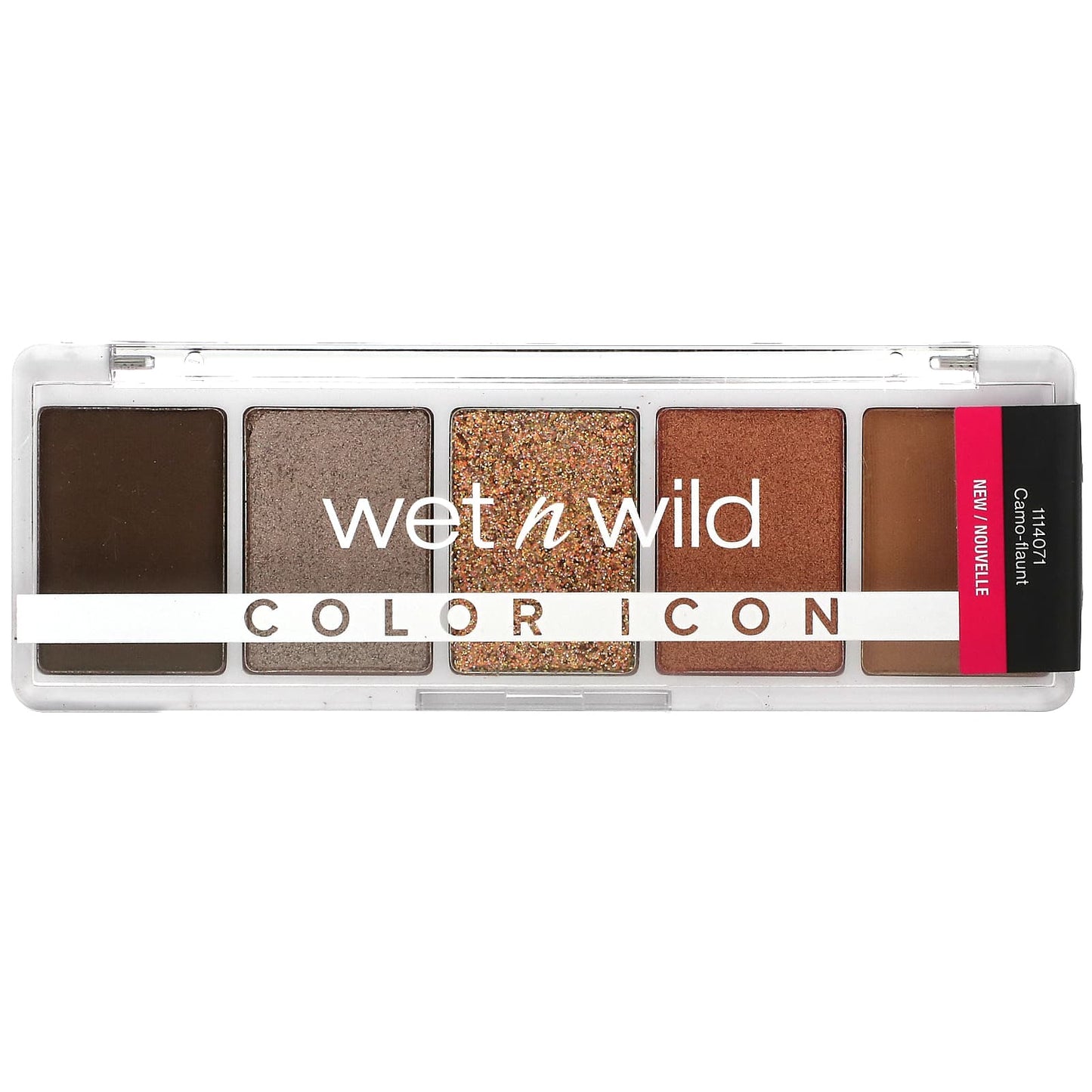 wet n wild, Color Icon, 5-Pan Shadow Palette, 1114071 Camo-flaunt, 0.21 oz (6 g) - Image 1